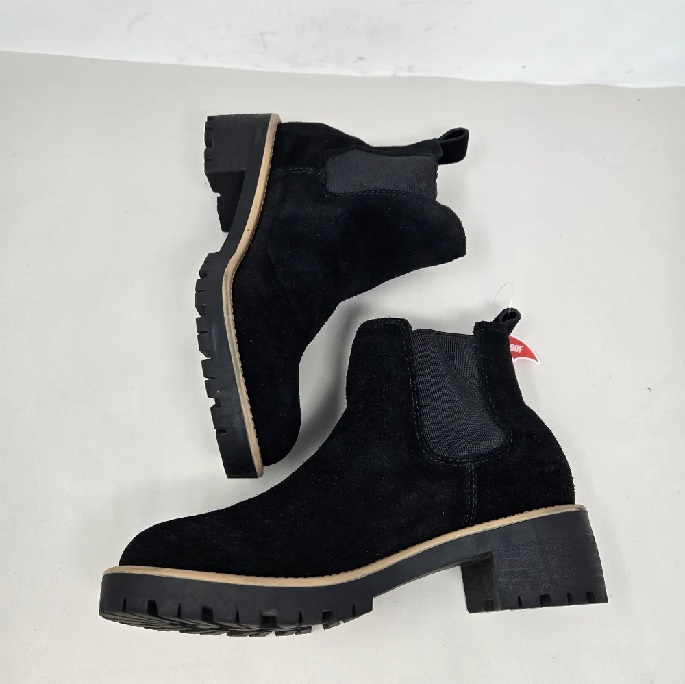 Blondo Waterproof Womens Booties Sz 7M Black Suede Chelsea Ankle Pull On Casual - Picture 5 of 11